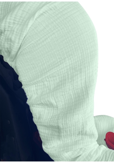 4katlı Müslin Bebek Oto Koltuk Kılıfı Lastikli %100pamuk Mint