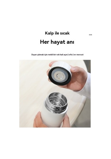 Pazly Termos Jian Fincan Fan Beyaz Beyaz Akıllı Bo Beyaz