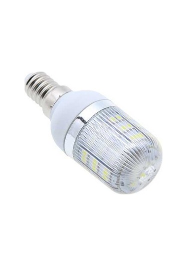 Fortunelane E14 2.5w 48 Led 3528 Smd Mısır Tipi Ampul, 360 Derece Işık, Beyaz, 110v, Tasarruflu, Plastik Kasa Beyaz
