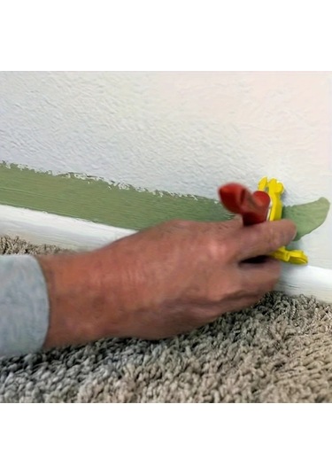 Elmpaly Kırmızı Kenar Fırçası: Dayanıklı, Hafif, Çerçeve, Duvar Ve Tavan Kenarı Düzeltme Dıy Aleti Kırmızı