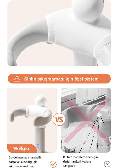 Wellgro Holdme Bebek Banyo Duş Standı Pembe