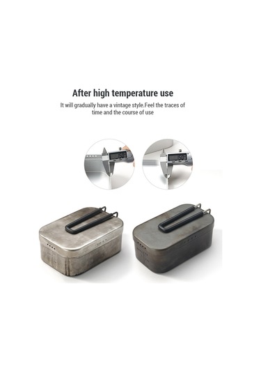 Kamp Öğle Yemeği Kutusu Katlanır Kolu Alüminyum Kamp Y25197gy-l L Gri