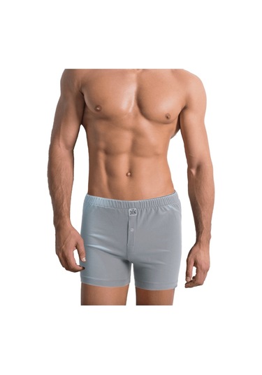 The Don Gümüş Gri Jersey Penye/Örme Erkek Boxer