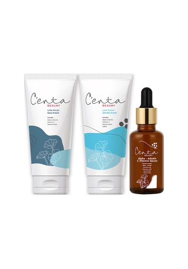 C'enta Beauty Leke Karşıtı Gece Bakım Kremi 50 ML + Gündüz Kremi 50 ML + Vitamin C Serum 30 ML