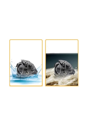 Motosiklet Sis Farı Drs U7 Led Mercekli Angel Xenon Far 2 Adet Takım