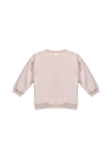 Mininio Kız Bebek Fırfır Detaylı Sweatshirt - Pembe Pembe