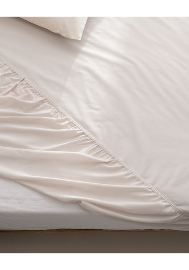 Madame Coco Manon Çift Kişilik %100 Pamuk Ranforce Lastikli Çarşaf - Taş Taş