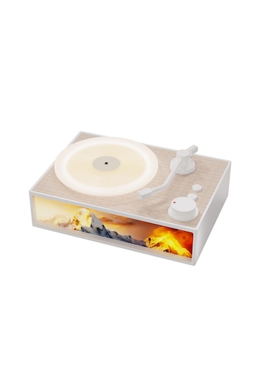 Premium Aromaterapi Vinil Bluetooth Hoparlör-beyaz