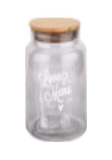 Tantitoni Love Menu Desenli Gri Cam Kavanoz 890 Ml Gri