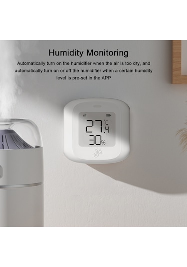 Youmex Akıllı Ev İçin Tuya Zigbee Sıcaklık Ve Nem Ölçer - Uzaktan Kontrol Ve Otomatik Senaryolar