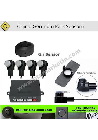 Niken Lens Ses İkazlı Park Sensörü Gri N11.333