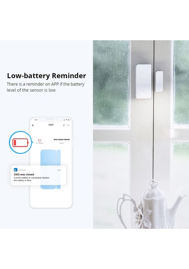 Skycity Sonoff Dw2 Wifi Akıllı Kapı Pencere Sensörü - Uzak Kontrol, Alarm Bildirimi Ve Durum Senkronizasyonu Pil Yok