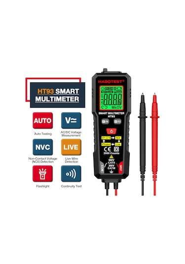 Habotest Ht93 Gerilim Test Cihazı Dijital Multimetre