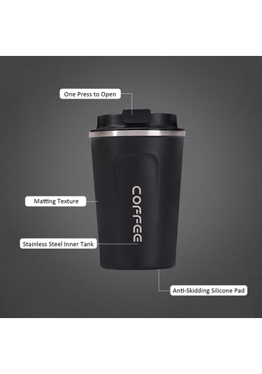 Ruicoo 304 Paslanmaz Çelik İki Katlı Vakumlu Isı Saklama Kahve Bardak, 380ml Yeşil, Ofis Ve Seyahat İçin Taşınabilir, Sıcak-sojuk Tutar Yeşil