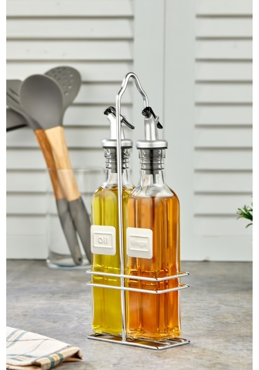 Cooker 2'li 250 Ml Cam Yağdanlık Sosluk Baharatlık Seti Şeffaf