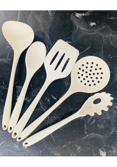 5 Parça Tamamı Silikon Yanmaz Yapışmaz Silikon Krem