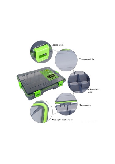 Jeehugo Büyük Boy Kırmızı Balık Tutma Araç Kutusu - Ayarlanabilir Bölmeler, Su Geçirmez, Şeffaf Kapaklı Dayanıklı Pp Malzeme