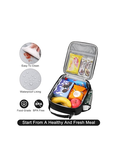 Ry-yetişkinler/çocuklar/erkekler/kadınlar İçin Fileli Yan Cepli Taşınabilir Yalıtımlı Öğle Yemeği Çantası, Su Geçirmez, Sızdırmaz Yumuşak Soğutucu Çanta, Dayanıklı Termal Öğle Yemeği Kutusu