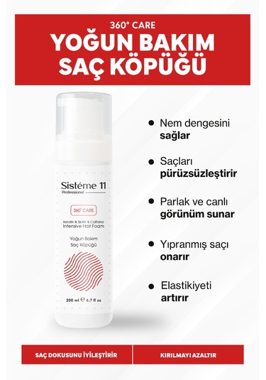 Sisteme 11 Yoğun Bakım Saç Köpüğü 200 Ml