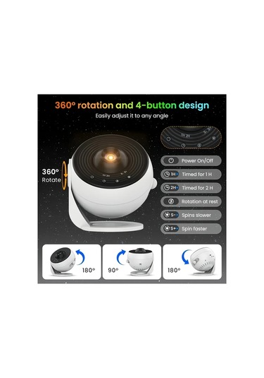 Challenger 13 Göksel Modlu 360 Derece Dönebilen Usb Galaksi Projeksiyon Lambası 1 Bilgisayar