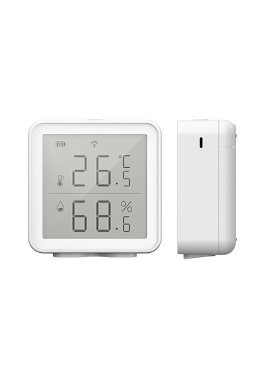 Ximistore9 Akıllı Wıfı Sıcaklık Ve Nem Sensörü, Pilsiz, Uzaktan İzleme İmkanı