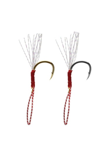 Suntek 10 Adet Balıkçılık Yrd Jig Kanca Örgü Gümüş-14