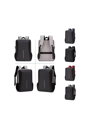 Fastbuy Geniş Çok Bölmeli Dizüstü Bilgisayar Sırt Çantası Kırmızı Mavi