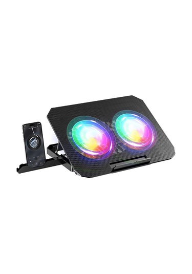 Forzacase Çift Fanlı Yükseklik Ayarlı Rgb Ledli Notebook Laptop