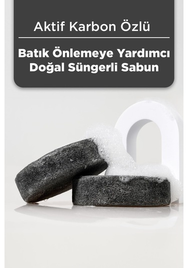 Aktif Karbon Özlü Batık Ve Çilek Bacak Onarımına Yardımcı Doğal Süngerli Sabun 130gr Aktif Karbon