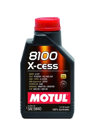 Motul 8100 X-Cess 5W-40 Tam Sentetik Motor Yağı 1 L