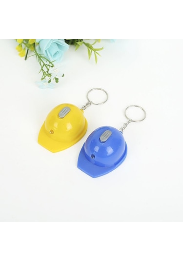 Mavi Mini Led Kask Bira Şişe Açacağı Mutfak Alet Aksesuarları Anahtarlık Kolye Mavi