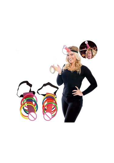 Şenlikli Halka Atma Oyunu Gelin Duşu Aksesuarları Oyuncaklar Yetişkin Kızlar İçin Halka Atma Oyunu Parti Gelin Komik Plastik Halkalar Diğer