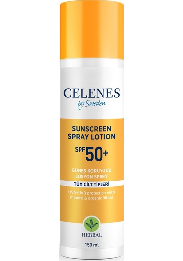 Celenes By Sweden Herbal Güneş Koruyucu Losyon Sprey SPF 50 150 ML