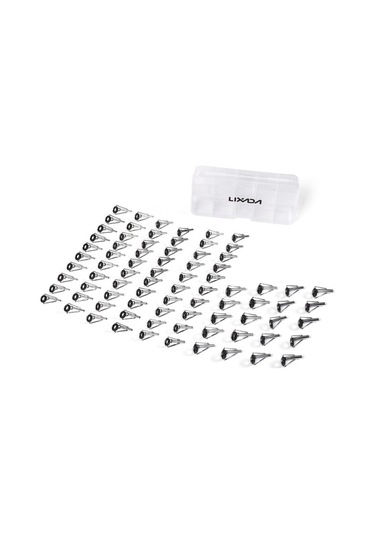 80 Adet Olta Kılavuz Ucu Tamir Kiti Seti Dıy Göz Yüzükler Kutusu İle Farklı Boyut Paslanmaz Çelik Çerçeveler