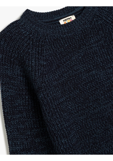 Koton Basic Düz Triko Kazak Lacivert 5wkb90018ht Lacivert