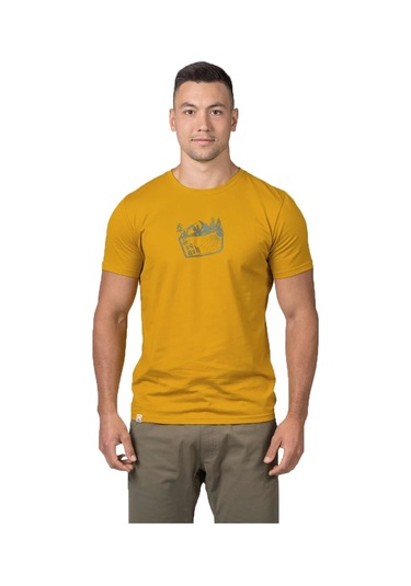 Hannah Ravi Baskılı Erkek T-shirt Sarı