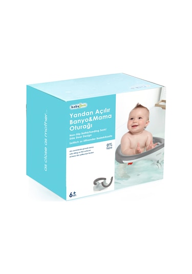 Babyjem Yandan Açılır Banyo&Mama Oturağı 7515-Antrasit