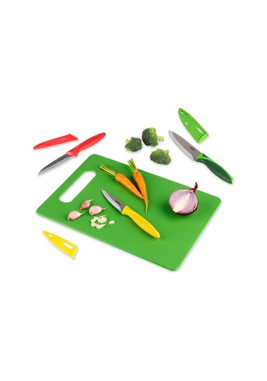 Zyliss E910047 Kesme Tahtası + 3'lü Bıçak Seti