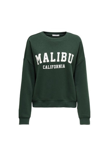 Onlsweat Lıfe L/s Crew O.sıze State Noos Zümrüt Yeşili Altın - Siyah