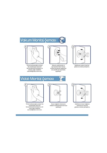 Hem Vakumlu Hem Vidalı Banyo Aksesuarı 2 Li Set Kağıt Havluluk + Havlu Askısı Krom Krom