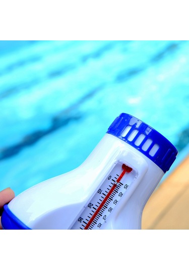 Yüzer Dağıtıcı Yüzer Şamandıra Havuz Spa Klor Tableti Dağıtıcı Floater Dahili Termometre İle F/c Ekranı İle