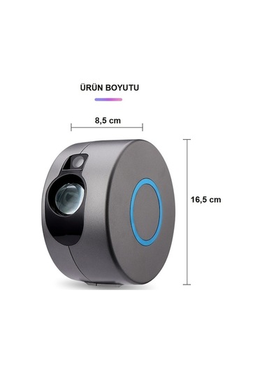 Triline Lazer Galaxy Yıldızlı Gökyüzü Projektör Gece Lambası Çok Renkli