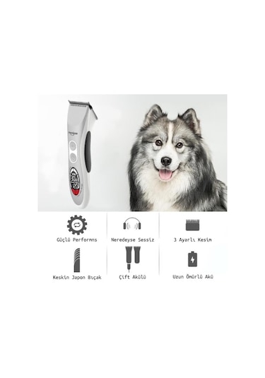 Evcil Havyan Pet Köpek Kedi Kırkma Çift Akülü Traş Makinesi Cac-868