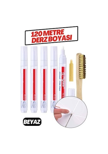 Modacar Derz Arası 120 Metre Boyama Rötüş Kalemi Beyaz