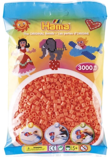 3.000'Lik Poşet Hama Midi - Pastel Kırmızı