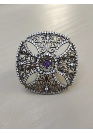 Kare Çiçek Yüzük