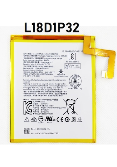 Lenovo Tab M10 Tb-x505f Tb-x505l L18d1p32 Pil Batarya