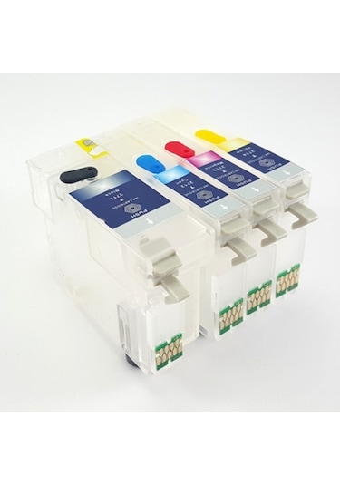 Epson T1301 T1304 Uyumlu Kolay Dolan Kartuş 4 Renk