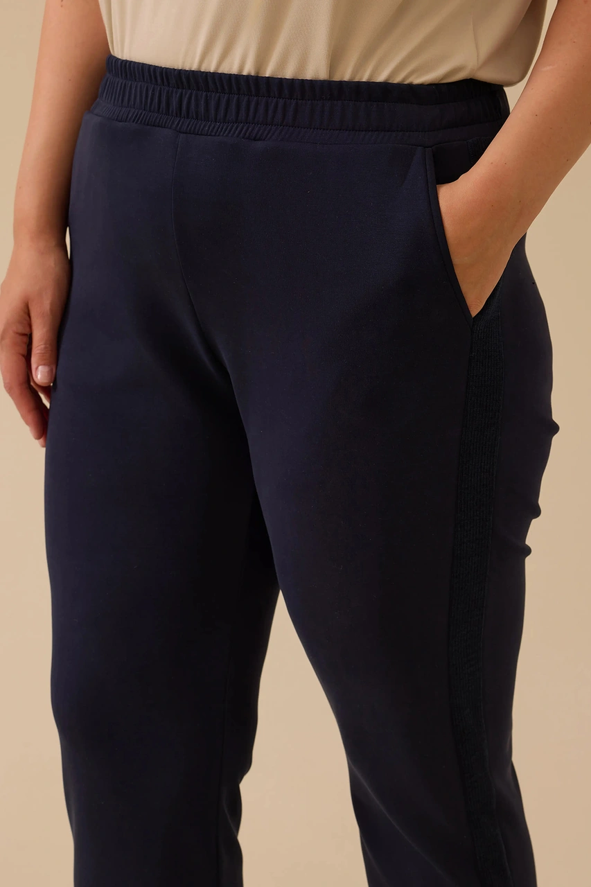 Galaxi Kadın Büyük Beden Elastik Bel Cepli Pantolon 4021 Lacivert Lacivert