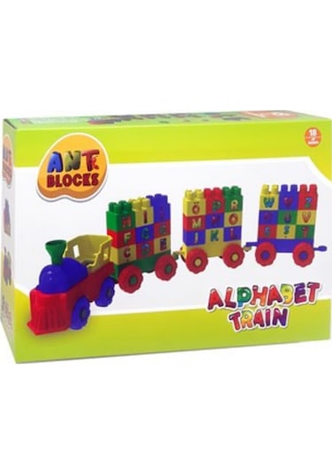 ASYA Ant Blocks 56 Parça Harfli Tren Seti